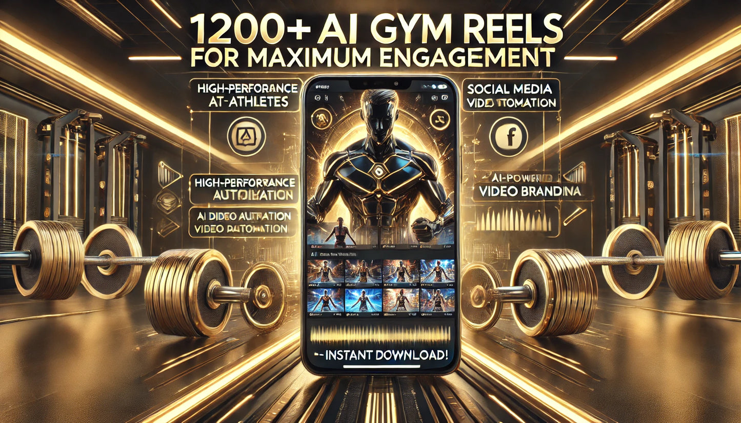 1200+ AI Gym Reels – Ultimate Social Media Fitness Pack